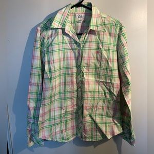 Lilly Pulitzer Button Up Plaid Shirt